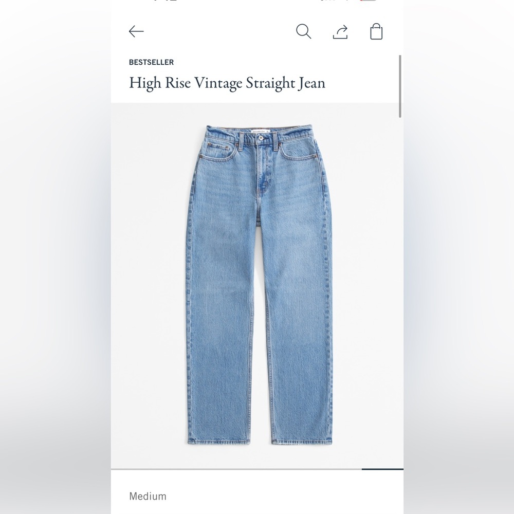 Abercrombie & Fitch Light Blue Straight Leg Jeans